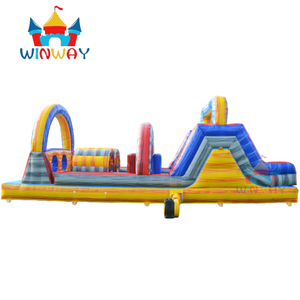 Circuito de Obstáculos Inflable Iridiscente Económico de Fábrica con Túnel de Arco y Tobogán, Parque Infantil Comercial para Aventuras al Aire Libre para Niños - Product Image 3