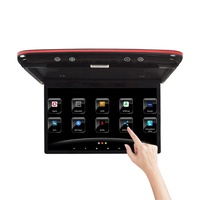 Écran de toit pour voiture de luxe, 14 pouces, Android 12, manuel, rabattable, pour accessoires de voiture, vente en gros