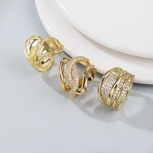 Anelli di Moda Hengdian Ultimo Design Gioielli da Donna Placcati Anello Nuziale da Donna Placcato Oro 18K - Product Image 2