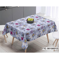 Nappe en PVC à motif floral géométrique simple, écologique, personnalisable, imperméable, anti-poussière, lavable, pour intérieur et maison