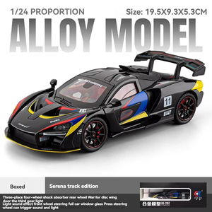 1:24 échelle <span class=keywords><strong>McLaren</strong></span> <span class=keywords><strong>Senna</strong></span> livrée moulé sous pression modèle de voiture son et lumière Pullback Supercar décorer ornement métal modèle voiture jouets - Product Image 6