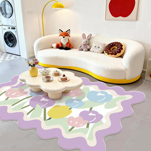 Alfombra Encantadora con Forma Novedosa y Patrón Geométrico, Imitación de Cachemira, Resistente a las Manchas, Decoración para el Hogar, Dormitorio, Sala de Estar - Product Image 4