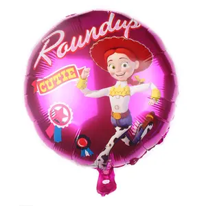 Vente en gros 18 pouces rond en forme d'étoile décoration de fête Toy Story Buzz année-lumière hélium personnage de dessin animé ballons en aluminium