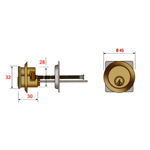 Cilindro staccato PC4210000 CORBIN prodotto cilindro serratura di alta qualità - Product Image 1