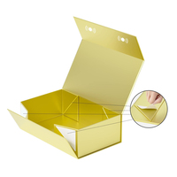 Boîte cadeau rigide en carton recyclable de luxe en forme de livre doré, pliable, impression personnalisée, boîte cadeau magnétique en forme de coquille