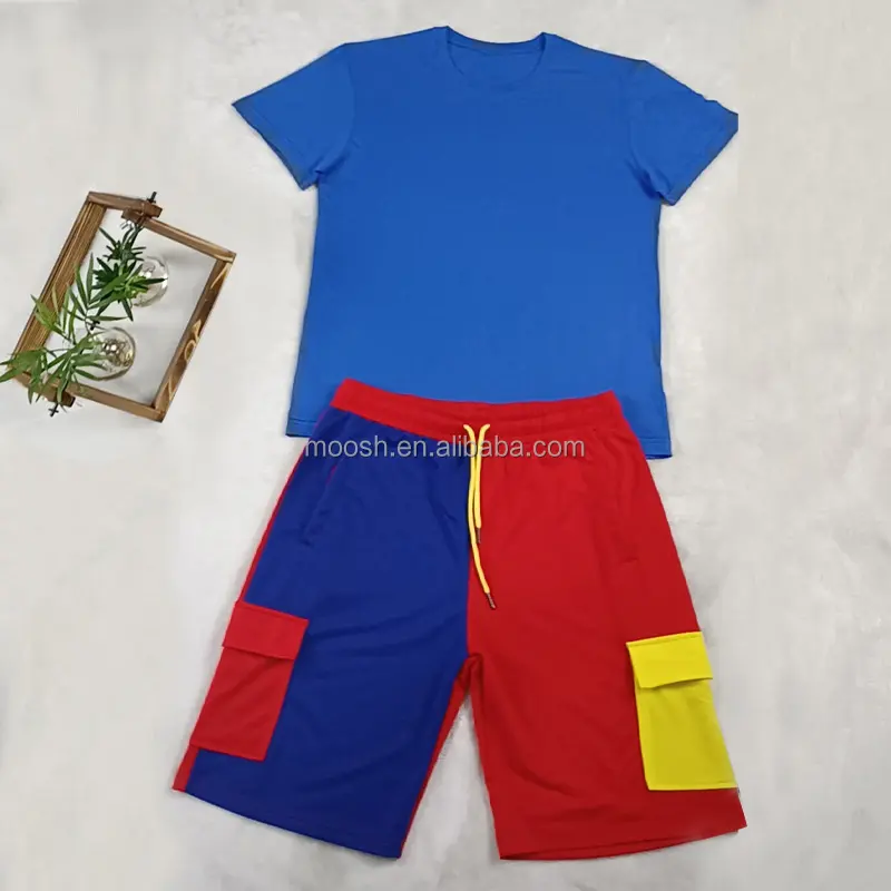 Summer Custom Brand High Quality Lounge Wear Set Mens Two Piece Short Sleeves Polo Shirt and Short Sets