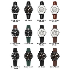 Reloj de cuarzo minimalista para mujer Sanda 1140, correa de silicona y cuero, reloj de pulsera informal luminoso, resistente al agua, para estudiantes - Product Image 2