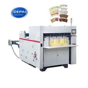 Economic price automatic flat bed die cutting paper cup fan making machine