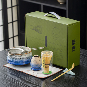 Set Tradizionale Giapponese per Tè Matcha con Ciotola in Ceramica, Strumenti per la Preparazione del Tè e Frusta per Matcha - Product Image 4