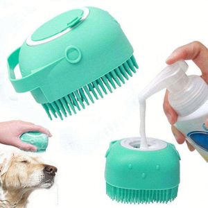 Silicone <b>Pet</b> <b>Bath</b> Brush Soft Scrubber for Cats Dogs Gentle Multifunctional <b>Pet</b> Shampoo Brush With Liquid Refill - Product Image 4