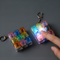 9 Keys Square PC Plastic Digital Printing Keyboard Fidget Keychain Antistress Button Clicker Keycap Pendant for Stress Relief