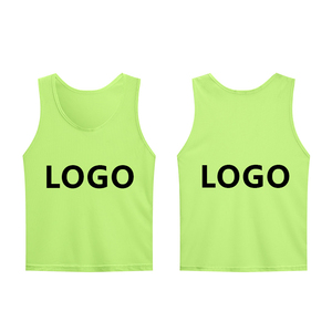Gilet sans manches de football personnalisé pas cher bavoirs d'entraînement sportif nom Logo maille respirant football pinnies pour enfants adultes - Product Image 2