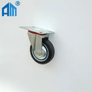 Rotating Caster Wheel Without Brake 2/2.5/3/4/5 inch Rubber Industrial Caster Wheel