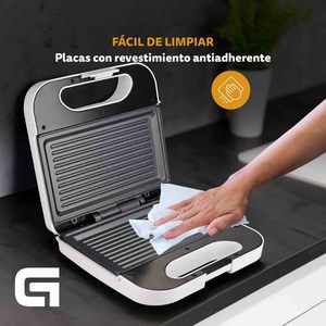 Sandwichera San-Grillbl de 750W, Blanca, para 2 Rebanadas, para Uso en la Cocina del Hogar - Product Image 3