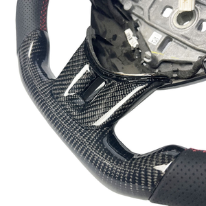 Volante de Fibra de Carbono y Cuero Negro Personalizado de Fábrica para Dodge Charger Challenger SRT 2019 2020 2021 <span class=keywords><strong>2022</strong></span> - Product Image 6