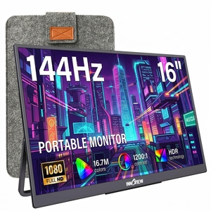 Moniteur de jeu portable de 16 pouces, 1920X1200 UXGA, fréquence de rafraîchissement de 144 Hz, écran IPS mat avec haut-parleurs intégrés <span class=keywords><strong>pour</strong></span> ordinateur portable, smartphone - Product Image 1