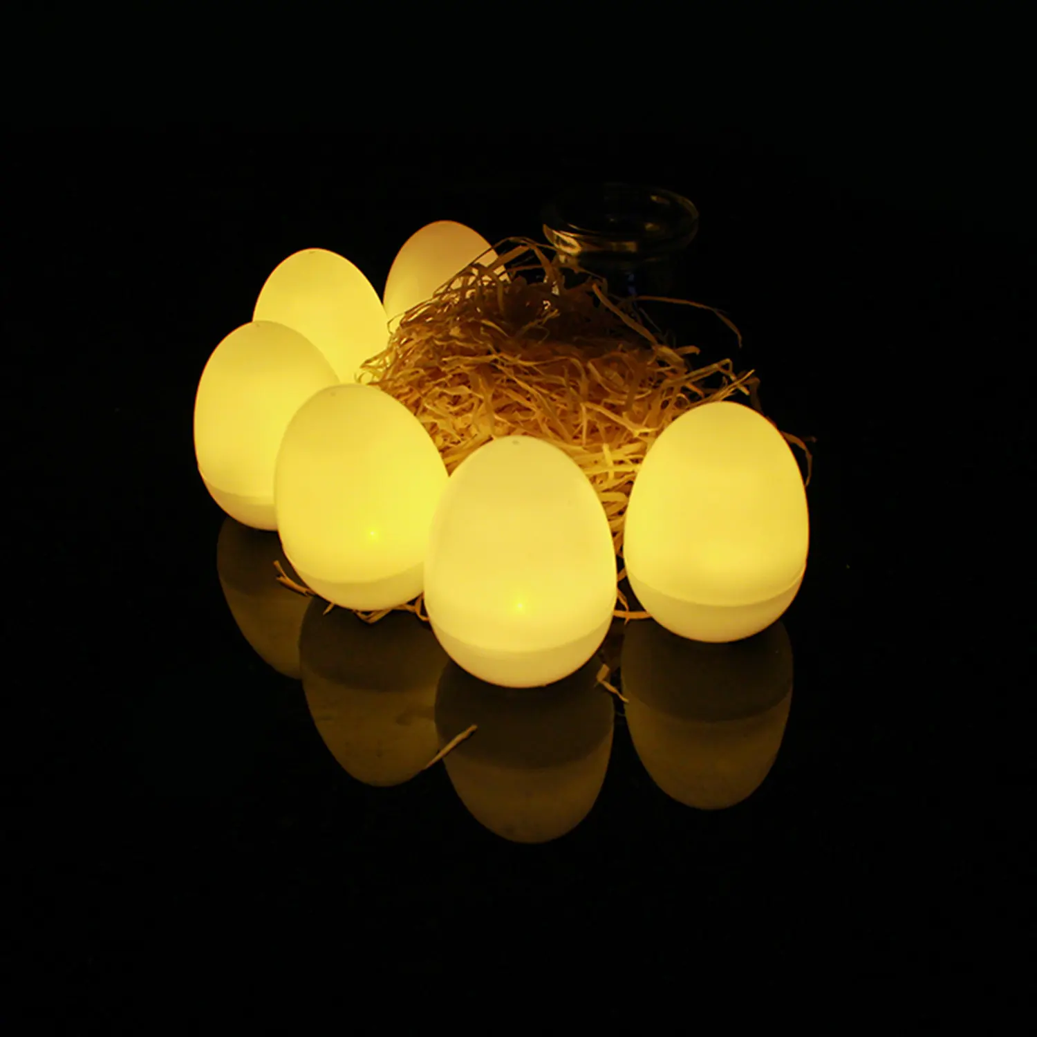 Akülü plastik yumurta şeklinde Led masa lambası düğün dekorasyon paskalya yumurtası cadılar bayramı ışık için iç mekan ev dekorasyonu