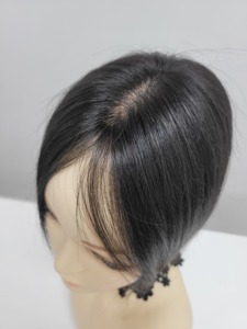 Peluca de Cabello Humano con Clip de 8 Pulgadas, Estilo Lacio Medio, Anudada a Mano, Ligera, Colores Naturales Premium, WIGTS para Uso Diario - Product Image 5