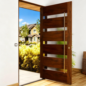 Puertas de Entrada Principales de Diseño Moderno, Originales de Fábrica, Puertas Exteriores de Madera Sólida, Puertas Pivotantes Externas - Product Image 5