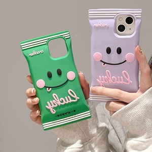Bonbons Apple coque de téléphone <span class=keywords><strong>iPhone</strong></span> 14 13 12 11 Plus Xs Xr Funny smiley Face Snack Bag Creative Niche 6p - Product Image 5