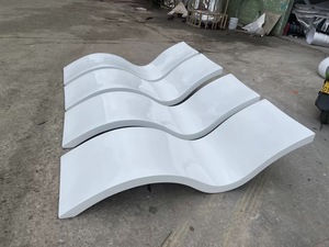 Chaise longue d'extérieur moderne en fibre de verre, résistante à l'eau, pour piscine, plage, jardin, hôtel, villa - Product Image 4