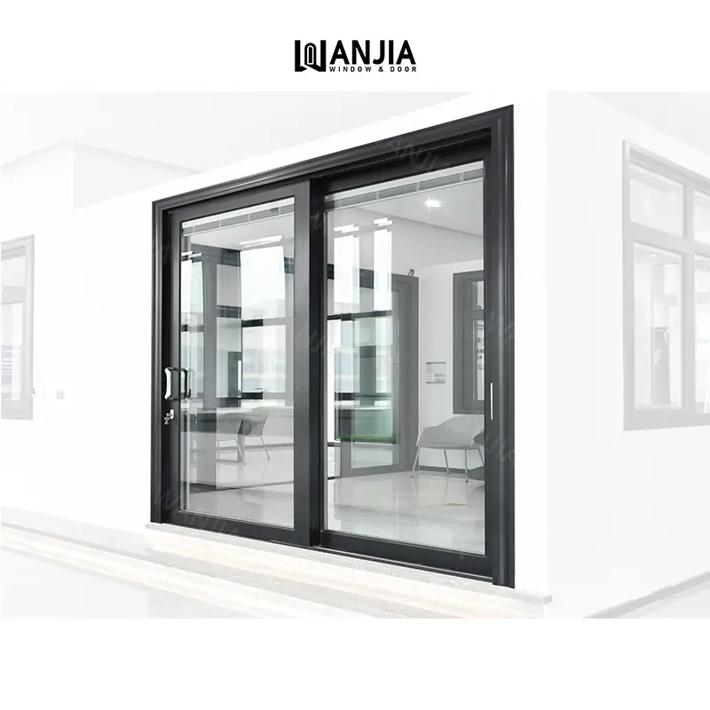 Yenilikçi teknoloji alüminyum cam sürgülü kapı akıllı panjur tasarım modern veranda sürgülü kapılar kaldırma sürgülü cam kapılar
