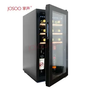 Mini geladeira embutida com maçaneta de vidro, porta de bancada com 15 garrafas, refrigerador de vinho elétrico, armários para bebidas
