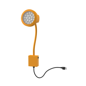 Lampe d'atelier LED à col de cygne portable, dimmable, en aluminium, protection IP65, 20W, 130 lumens, fournie par le fabricant - Product Image 1