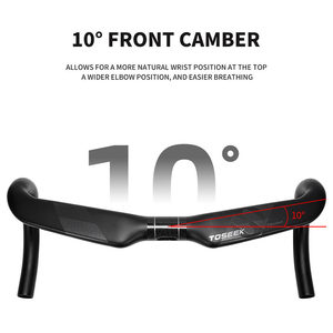 Guidon de vélo de route TOSEEK TR5000 en fibre de carbone, accessoires de vélo de route, câblage interne complet, guidons de vélo de route, pièces de vélo - Product Image 5