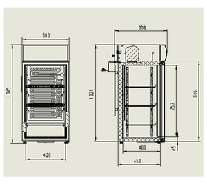 Refrigerador comercial de una sola puerta con puerta de vidrio vertical <span class=keywords><strong>Coca</strong></span> Display <span class=keywords><strong>Cola</strong></span> Bebida Congelador Refrigerador Monster Energy - Product Image 2