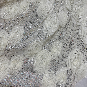 Wholesale Sequins Beaded Lace Fabrics <strong>2026</strong> High Quality Gentle Lace Bride <strong>Material</strong> for Wedding Party Dresses - Product Image 5