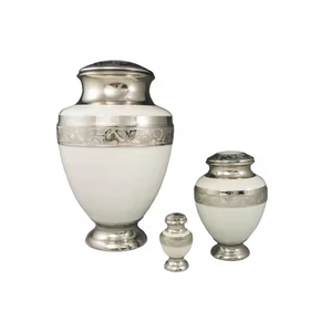 Urne de crémation en aluminium de qualité supérieure la plus vendue dernière conception pour les cendres de haute qualité funérailles restes humains fournitures funéraires - Product Image 2