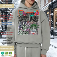 Sweat-shirts surdimensionnés de luxe en coton 100% avec logo personnalisé, style hip-hop, de haute qualité, streetwear pour hommes