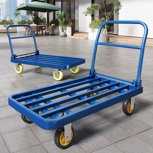 Heavy Duty <strong>Folding</strong> Hand Truck, 4-Wheel Collapsible Utility <strong>Cart</strong> for Transport - Product Image 4