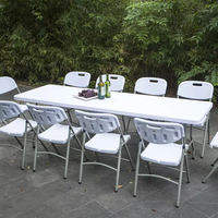 Tables pliantes modernes de 8 pieds pour fêtes, mariages et banquets – Mobilier de salle à manger extérieur – Offre spéciale