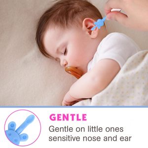 Limpiador de orejas y nariz de silicona para bebé 3 en 1, pinzas de limpieza, recogedor doble de cerumen y eliminación de mocos, herramienta segura y fácil para bebés - Product Image 5