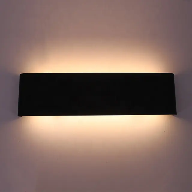 Алюминий Супер тонкий настенный светильник 10 Вт всего поперечных брусках, крашеные в черный цвет светодиодный настенный светильник