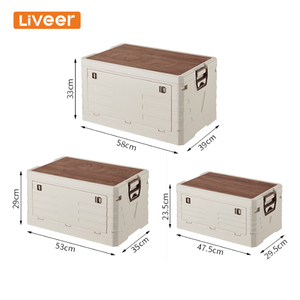 <span class=keywords><strong>Banc</strong></span> <span class=keywords><strong>de</strong></span> rangement pliable pour voiture avec plateau en bois - Parfait pour le camping et les équipements <span class=keywords><strong>de</strong></span> plein air - Product Image 2