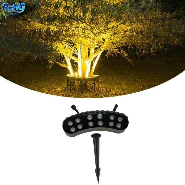 Tree Hug Light 12W DIY Splicing Insert Ground Outdoor DMX Landscape Garden Ring Light IP65 Waterproof Aluminum LED Tree Lighting