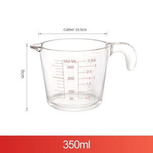 Измерительная чашка из высокотемпературного боросиликатного стекла, нагревательная чашка для микроволновой печи, прочный измерительный инструмент для молочных чашек - Product Image 6