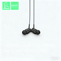 Headphone nirkabel elektronik Earphone olahraga Neckband Headset Handsfree earbud dengan Mic Neckband