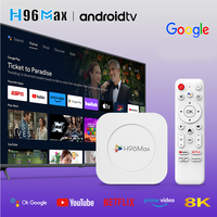 Android 14.0 H96 MAX M1 PLUS Quad Core 2GB RAM Smart TV Box RK3528 WiFi BT5.4 4K HD Video Asisten Suara Pemutar Media
