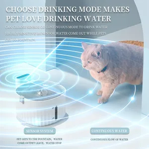 Bebedero Automático <span class=keywords><strong>para</strong></span> Mascotas de 2L, Acero Inoxidable y Plástico, Doble Alimentación, Sensor de Movimiento Inalámbrico, Impermeable, con Filtro y Batería - Product Image 3