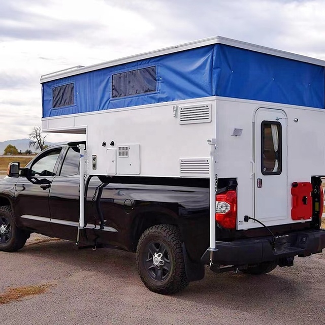Ecocampor Comfortable Ute Canopy Truck Camper with LED Lights Air Conditioner System 4x4 4x4 for Outdoor Camping Travel on Sale