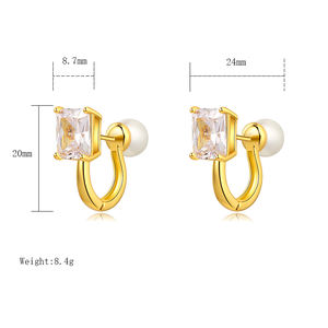 <span class=keywords><strong>Netflix</strong></span>-pendientes de diamantes de perlas, diseño de personalidad de nicho de viento frío antes y después de usar - Product Image 6