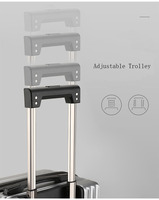 Usine en gros personnalisé universel roue valise costume voyage longue distance en alliage d'aluminium valise grande taille coque dure trolle
