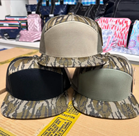 Chapeau de camionneur personnalisé 168 Camouflage 7 panneaux Camo Mesh Back Snapback Caps Réglable Ri 168 Casquette brodée à bord plat pour la chasse