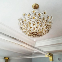 Lustre moderne en cristal XZ avec pendentifs en forme de fleurs LED pour mariage, type de lampe suspendue adapté à la salle à manger, la chambre à coucher, la villa, le hall
