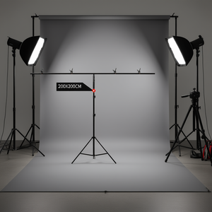 Soporte de Fondo para Fotografía Sh, 150x200cm, PVC, Forma de T, Sistema de Soporte Ajustable para Estudio Fotográfico, Fondo de Pantalla Verde - Product Image 2