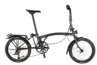 CRANSTON Vélo pliable à trois sections 16 pouces 7 vitesses avec cadre antichoc complet, guidon en Y/M, acier au molybdène S7, léger, capacité de charge 105 kg